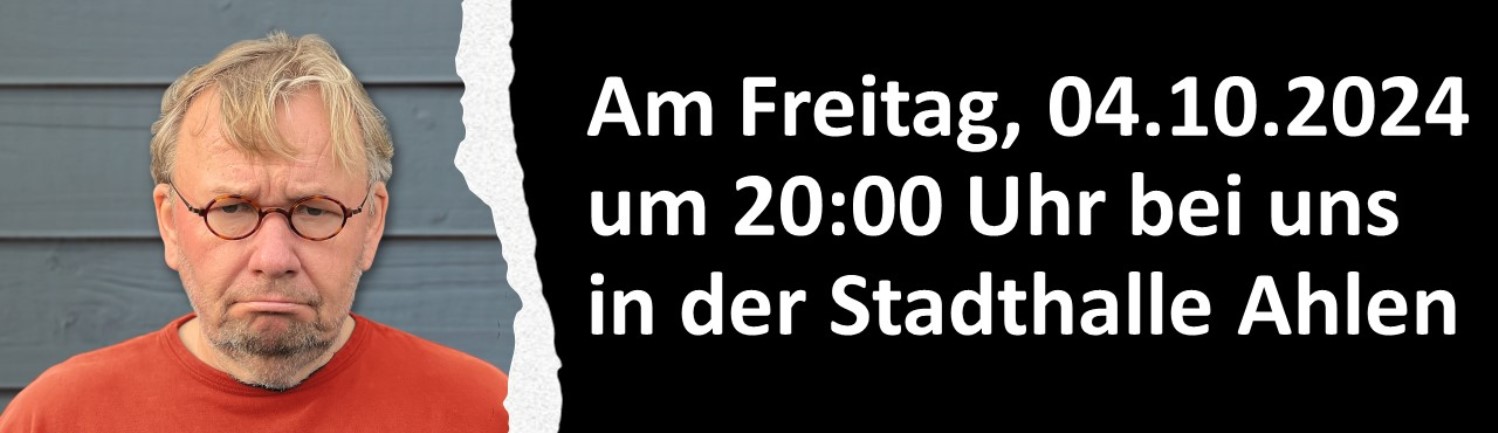 Bernd Stelter mit seinem neuen Programm: "Reg` Dich nicht auf. Gibt nur Falten!"